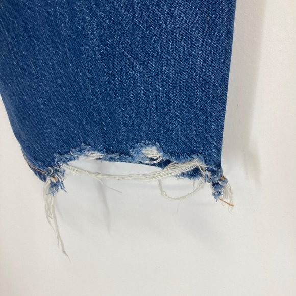 American Eagle 90's boyfriend distressed medium wash jeans 4 short - Picture 10 of 11